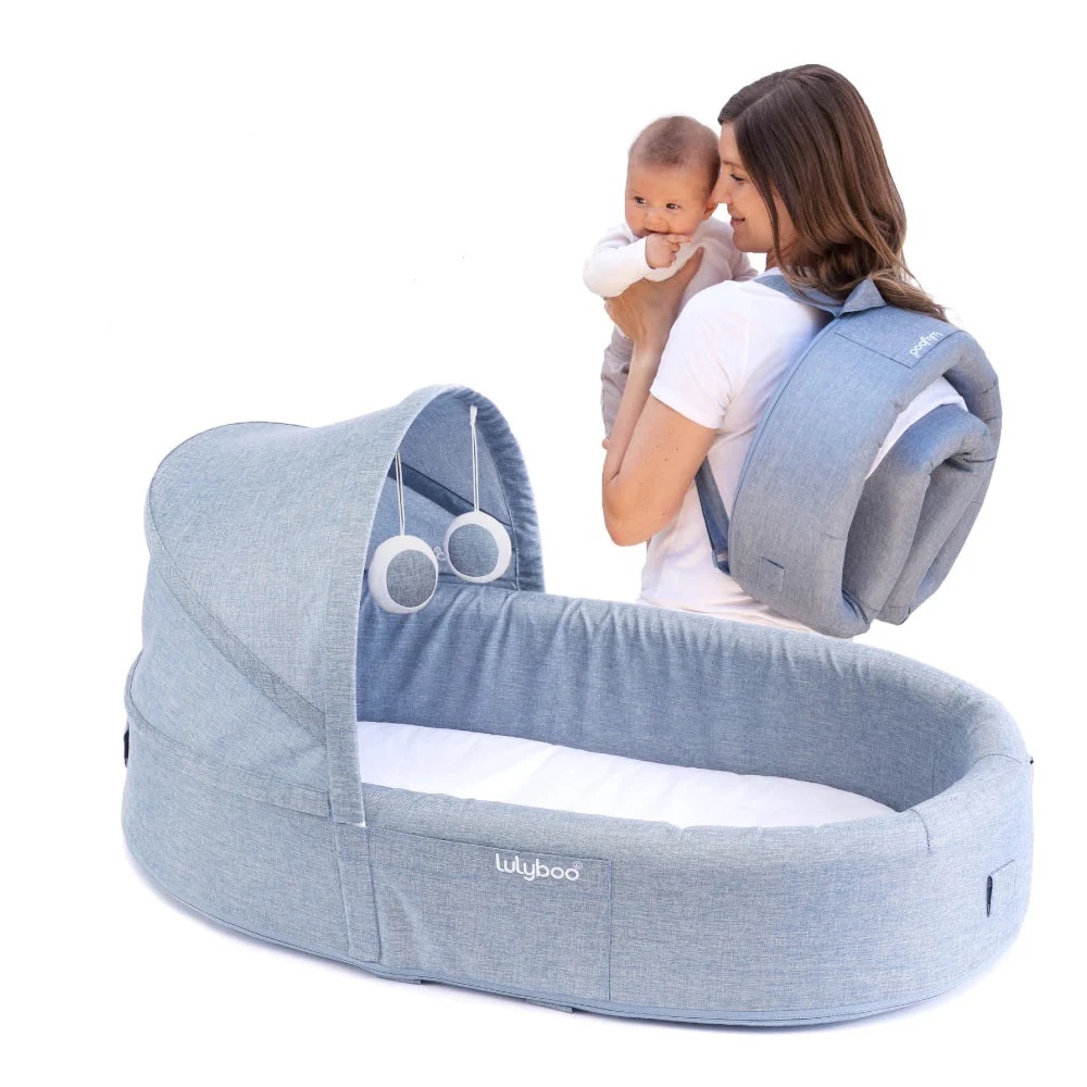 NEW {LULYBOO} Indoor/Outdoor Cuddle & Play Lounge, Denim
